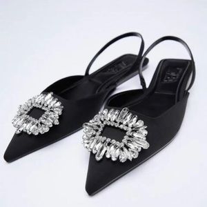 Zara jeweled flats